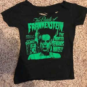 Distressed Bride of Frankenstein shirt